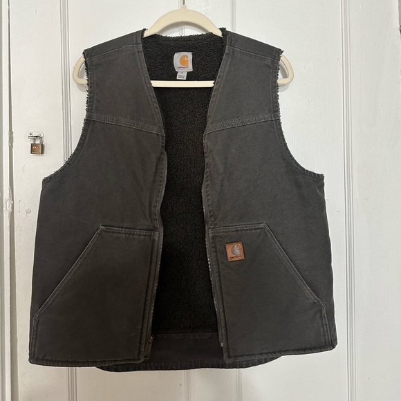 Carhartt Other - Carhartt Charcoal Fleece-Lined Vest